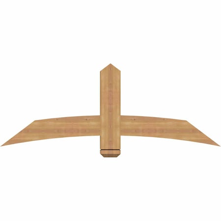 Ekena Millwork Bellingham Timber Gable Bracket, Western Red Cedar, 60"W x 22"H x 3 1/2"D x 5 1/2"F, 9/12 Pitch GBW060X22X0406BEL00SWR